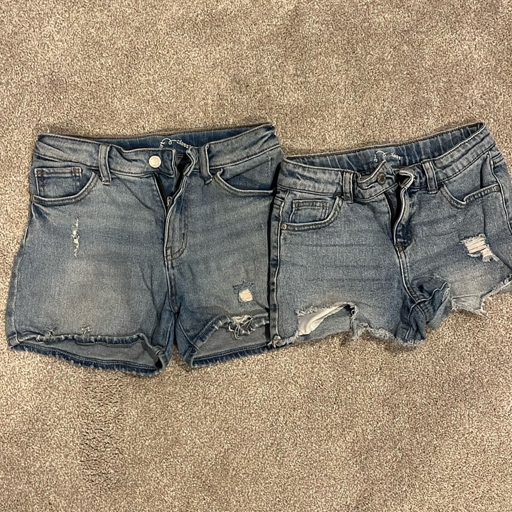 Girls large 10/12 denim short bundle
